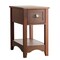 Modern Narrow End Table with Storage Drawer and Display Shelf